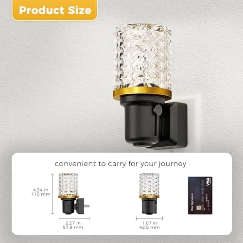 L LOHAS LED Night Light, 2 Pack Dimmable Night Lights Plug into Wall, Automatic Night Lights Plug in with Auto Light Sensor,Adjustable Brightness Amber LED Night Light, for Bedroom Hallway Home Decor - Thumbnail 3