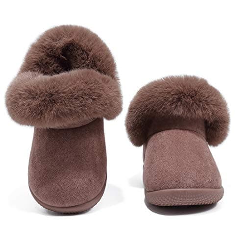 KEESKY Snow Boots for Baby Boys Toddler Size 6 M Suede Fur Lined Winter Warm Kids Footwear Shoes - Thumbnail 6