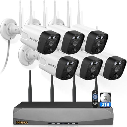 (2026 Update) Wireless WiFi Outdoor Security Camera System with Dual Antenna Cameras, 55% Stronger Signal, 130° Wide Angle, 2-Way Audio, No Monthly Fee, Home NVR Security System - Image 1