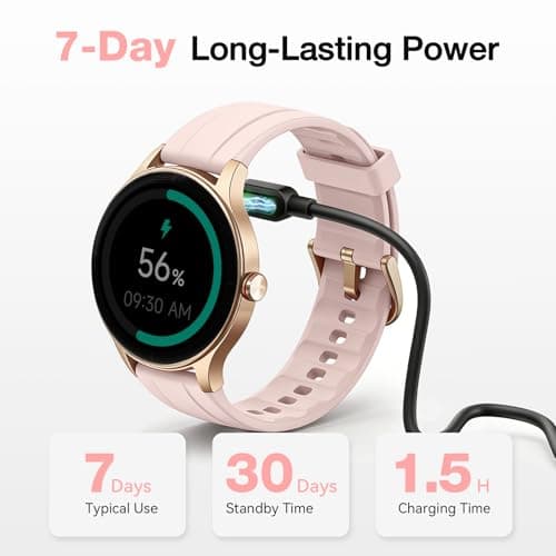 Smart Watch for Women (2 Bands), 1.27” HD Touchscreen Fitness Tracker with Bluetooth Calls, 105+ Sports Modes, Heart Rate/SpO2/Sleep Monitor, IP68 Waterproof, Smartwatch Gift for Wife Mom Girlfriend - Thumbnail 6