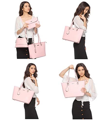 Women Fashion Handbags Wallet Tote Bag Shoulder Bag Top Handle Satchel Purse Set 4pcs - Thumbnail 3