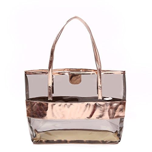 Barabum Classy Waterprof Clear Tote Beach Shoulder Bag for Shopper Work - Thumbnail 4