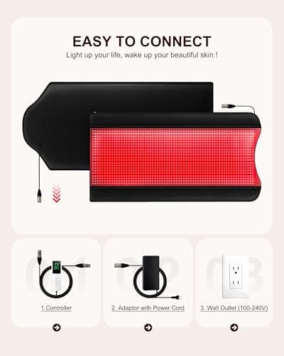 INTEO Dual Red Light Therapy Mat Full Body, 74'' x 34'' Whole Infrared Light Therapy 3 Modes Intensity Red Light with 9 Timing Function, 660nm 850nm Home Red Light Blanket for Body Skin Muscle Joint - Thumbnail 6
