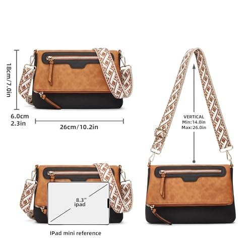 Makes Crossbody Bags for Women, Lightweight Medium Crossbody Purse, Soft Suede Leather Women's Shoulder Handbags for Shopping or Travel - Thumbnail 3