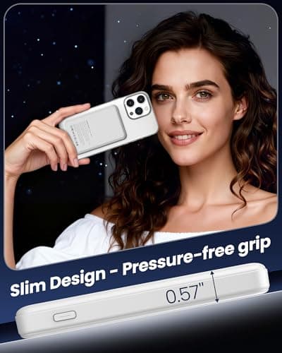 Aterob for Magsafe Power Bank 5000mAh, 0.57'' Ultra Slim Magnetic Battery Pack, 15W Wireless Magnetic Portable Charger, 20W PD Fast Charging, Battery Pack for iPhone 17/16/15/14/13/12 Series (White) - Thumbnail 6