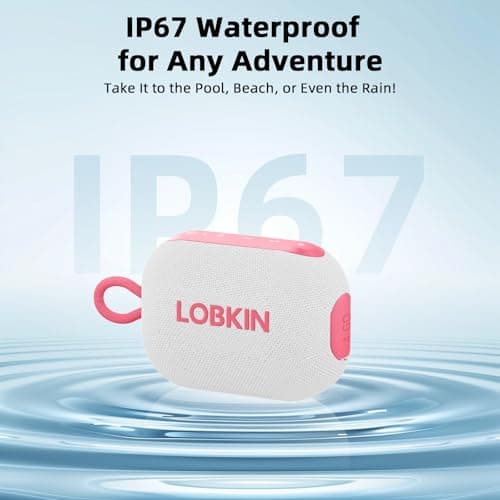 LOBKIN Portable Bluetooth Speaker,IP67 Waterproof Small Bluetooth Speaker 20H Playtime 10W Loud Sound BT 5.4 Wireless Stereo Pairing for Home/Outdoors/Travel - Thumbnail 5