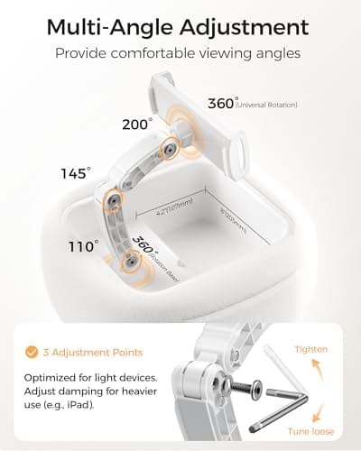 LULULOOK Ultra Fluffy Kindle Pillow Stand for Reading, Lap Tablet Pillow Stand with Snack Bowl & Flodable Arm Compatible with iPad, Phone and 4.7-14.6” Tablet for Book Reading in Bed - Thumbnail 6