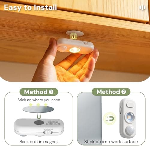 L LOHAS LED Rechargeable Motion Sensor Under Cabinet Lighting, 6-Pack - Thumbnail 3