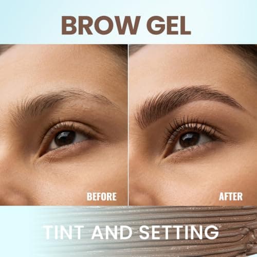 2 Pack Brow Gel, Eyebrow Tint and Setting 2-in-1 Fluffy Volumizing Brow Mousse, Waterproof All Day Hold Eyebrow Gel with Brush For Natural Full-Looking Eyebrow Makeup, Soft Brown - Thumbnail 5