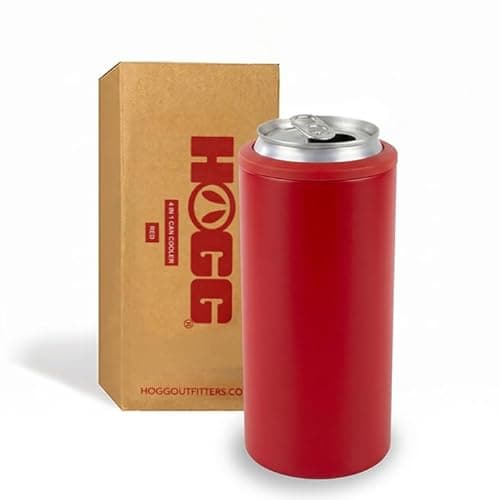 4 in 1 Universal Can Cooler - Red, Can Holder Insulated, Beer Bottle Cooler, Universal Holder for All Drink Sizes, Stainless Steel Insulated Tumbler, Tailgating Accessories - Image 1