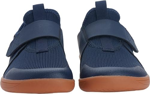 WHITIN Toddler/Kids Wide Barefoot Shoes for Boys/Girls Slip-On Sneakers Minimalist Wide Width Zero Drop Size 8 Walking Athletic Sport Flat Casual Jogging Navy Blue 25 - Thumbnail 2