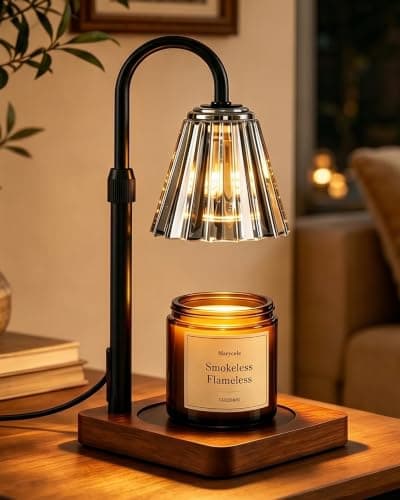 Marycele Vintage Candle Warmer Lamp with Timer Dimmer, Adjustable Height - Image 1