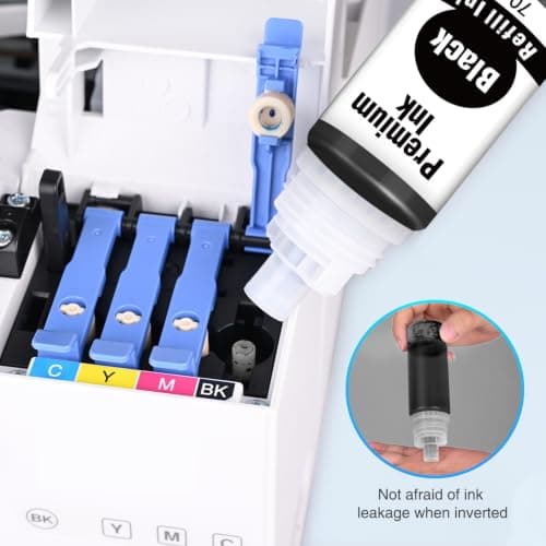 Starink Compatible T522 522 Black Ink Refill Bottles Replacement for 522 Black Ink for Ecotank ET-2800 ET-2803 ET-2720 ET-4800 ET-2400 ET-4700 ET-4810 ET-2840 Printer (3-Pack,522 Ink Refill Bottles) - Thumbnail 4