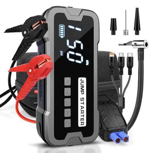 4000A Car Jump Starter with Air Compressor, 150PSI Tire Inflator with Auto Shut-Off, 20000mAh Portable Power Bank, 12V Gas & Diesel Engines, Multi-Protection Safety Design - Image 1