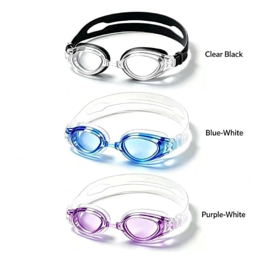 YUENREE 3 Pack Adult Swim Goggles for Men Women Teens Ages 8+ | No Leak Anti-Fog UV Protection | Easy Adjust Non-Slip Strap | with 3 Hard Travel Cases - Thumbnail 2