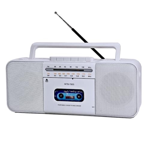 Cassette Tape Player Recorder Boombox with Bluetooth, AM/FM/SW Radio, Record to Cassette/USB/SD, Premium 10W Sound, AC/DC Powered, Portable Cassette Player - Image 1