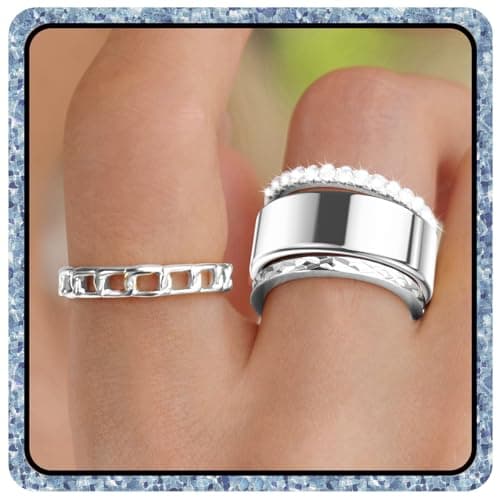 YWXTW 3 Pack 14K Gold-Plated Non Tarnish Stacking Rings for Oura Gen 4/Ultrahuman/Samsung/Diamond, Timeless Elegance White Zirconia Engagement/Promise Oura Stack Band Gift for Women Silver 8 - Image 1