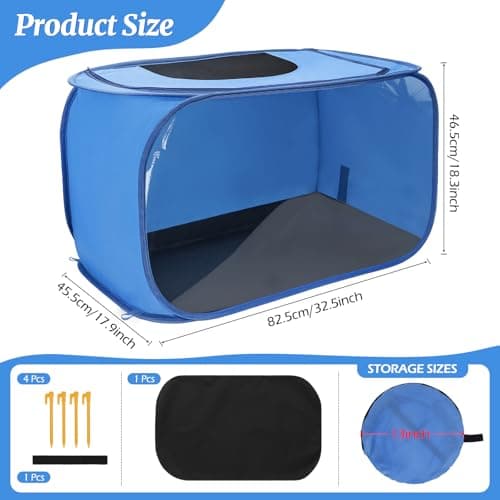 YIBOBO Chicken Brooder Box for Chicks, Pop Up Chick Brooder Kit with Clear Window, Waterproof Mat & Storage Bag, Square Indoor Outdoor Baby Chicken Starter Kit - Thumbnail 5