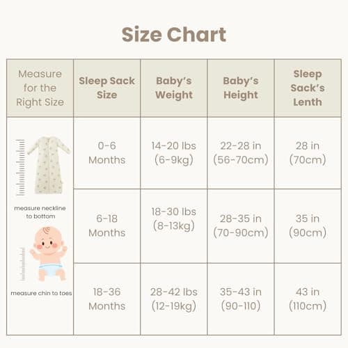 AnZai 2.5 TOG Baby Sleep Sack, Super Warm Quilted Wearable Blanket with Removable Sleeves, Cozy Winter Sleeping Bag for Infants and Toddlers, Two-Way Zipper, 6-18 Months - Thumbnail 5