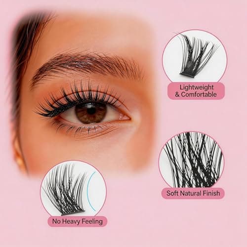 DIY Lash Extension Kit, 252PCS 100D Individual Cluster Lashes, Mixed Length 9–15mm, Bond and Seal with Applicator, At Home Lash Extensions for Natural Full Volume Look - Thumbnail 6