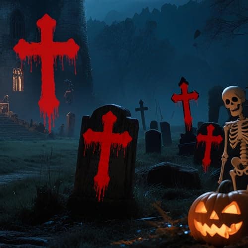 12 in 1 Halloween Projector Outdoor,3D Dynamic Halloween Decorations,Clearer Ghost/Spider/Bat/Skull/Witch/Nativity/Crucifix HD Patterns,Waterproof for Window Wall Cemetery Holiday Decor - Thumbnail 6