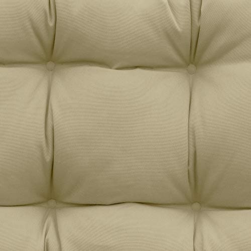 QILLOWAY Outdoor Patio Wicker Seat Cushions Group Loveseat/Two U-Shape/Two Lumbar Pillows for Patio Furniture,Wicker Loveseat,Bench,Porch,All Weather, Settee of 5 (Beige) - Thumbnail 3