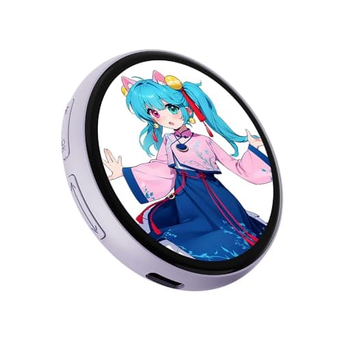 Boonitoflow Digital Badge with Magnetic Back, No-Hole Wearable LED Display, Photo GIF Video Screen, Bluetooth Custom Name Tag, Anime Cosplay Pixel Badge, Gift for Men Women - Thumbnail 2