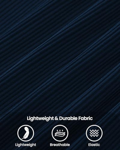 BTFBM Womens Casual Wide Leg Pants Summer Fall Clothes Pleated Elastic Waist Loose Palazzo Knit Trousers with Pockets(Navy, Large) - Thumbnail 6