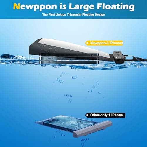 4 Pack Floating Waterproof Phone Pouch - Float Clear Cell Holder Protector with Lanyard - Universal Large Floatable Water Proof Dry Bag Case for iPhone 17 Pro Max Samsung Galaxy - Beach Swimming Pool - Thumbnail 4