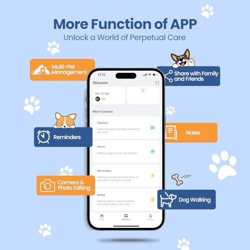 PawView Dog ID Tag with QR Code & NFC, Silent Silicone Dog Name Tags Personalized for Pets- Scan QR for Instant Location Alert, Emergency Contact and Modifiable Pet Profile (White) - Thumbnail 6