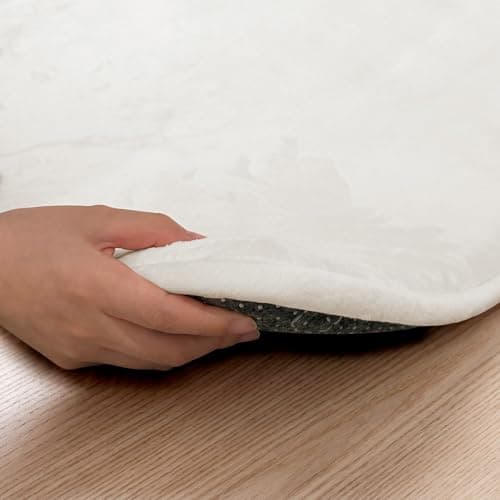 PAPAMAT 1.5" Thick Baby Play Mat for Floor, 50x50 Playpen Mat, Pro Soft Flannel Foam Mats Toddler Infant Kids Crawling for Nursery Rug Playroom Living Room Waterproof Easy Care Non-Slip (Cream) - Thumbnail 5
