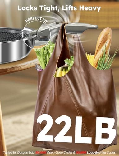 Pro DUXANO 12PC Nonstick Pots and Pans Set&Hybrid 3-Ply Stainless Steel Skillet, High Heat Sear&Fry, 2-Layer Ceramic Induction Cookware, 9H Scratch-Resistant&Anti-Warp,PFAS Free,All Cooktop/Dishwasher - Thumbnail 6