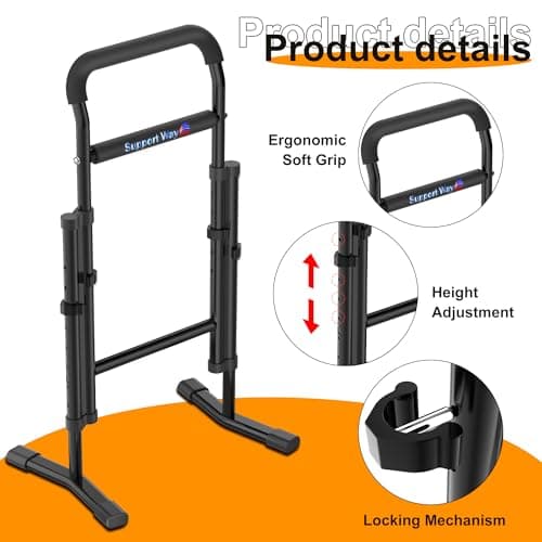 Support Way Stand and Sit Assist Device for Elderly, 2-in-1 Mobility Aid for Couch & Stairs, Adjustable Standing Cane with Wide Base, Lift Assist for Chair, Bed, Toilet- 450 Capacity - Thumbnail 5