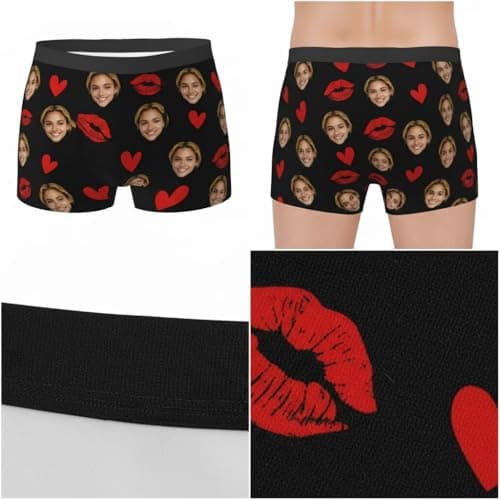 Personalized photo-printed underwear set - This underwear gift featuring a personalized face pattern is a delightful surprise for your loved one and is perfect for birthdays, anniversaries, or pranks. - Thumbnail 2