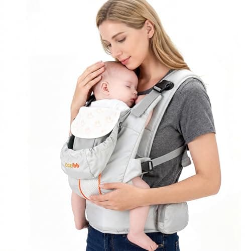 CoziBB Baby Carrier, 3-in-1 Cozy Baby Wraps Carrier with Air Cushion Waist Belt, Adjustable & Ergonomic Baby Carrier Newborn to Toddler for 7.7-33lbs, Toddler Carrier with Lock Belt, Storage Pocket - Image 1
