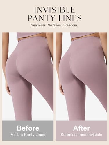OVRUNS Seamless Thongs for Women 3 Pack No Show Thong underwear High Waist Invisible Panty Liners Workout G-String - Thumbnail 3