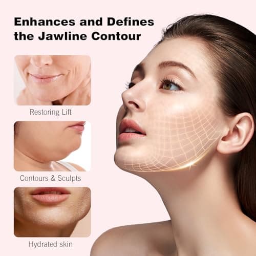 YAFUSIPE V Line Face Lifting Mask, 10 Pack V Line Chin Strap Lifting Double Chin Reducer, Polypeptide Protein Collagen Neck and Face Slimming Masks, Hydrating Neck Sheet Mask for Women Tightening - Thumbnail 2