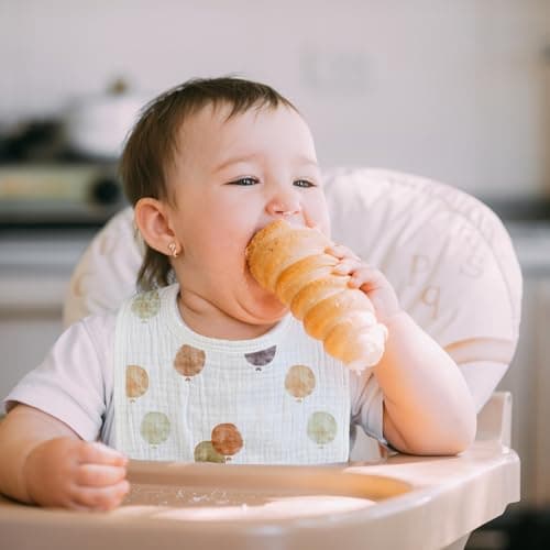 Baby Muslin Bibs 8 Pack, Drooling and Teething Bibs for Baby Boy, Absorbent, Soft Organic Cotton, Adjustable Bandana Bib for Newborn, Toddler, Infant 0-36 Months, Blue - Thumbnail 2