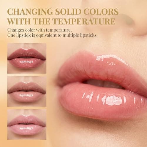 ZOYYE pH Adjusting Lipstick for Mature Women, Transferproof Clear Lip Gloss, Clear lip stick That Changes Color, Long Lasting 24 Hours Moisturizing, Suitable for All Skin Tones (2 Pcs) - Thumbnail 3