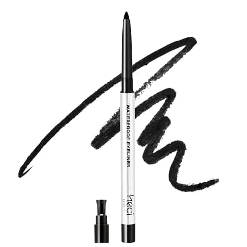 HECI BEAUTY Sharpenable Gel Eyeliner Pencil, Multi-Use Longwear Eyeliner Pencil, Ultra-Smooth Tip Eye Makeup with Up to 24HR Wear, Waterproof & Smudge-Proof -Black - Image 1
