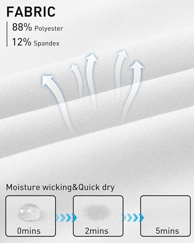 RIKUAOU Men’s Compression Pants Running Leggings Athletic Base Layer Workout Tights with Pockets for Sports Basketball White - Thumbnail 6