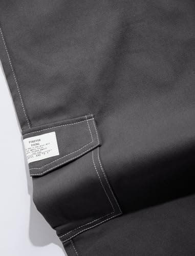 ZAFUL Men's Cargo Pants Digital Camouflage Branch Shaped Print Drawstring Waist Loose Casual Trousers with Pockets (4-Dark Grey, L) - Thumbnail 5