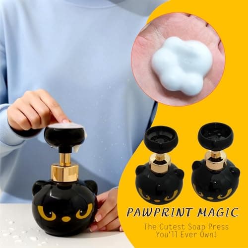 Cat Paw Foam Soap Dispenser - Refillable Foaming Hand Soap Pump Bottle Creates Adorable Paw-Shaped Foam, BPA-Free, Eco Friendly for Bathroom, Kitchen, Salon & Home Use - Thumbnail 3