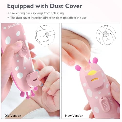 Baby Nail Trimmer Electric Baby Nail File Safe Baby Nail Clippers with Light 10 Grinding Heads Queit Baby Nail Polish Grooming Kit for Newborn Infant Toddler Toes Fingernails Care, Pink - Thumbnail 6