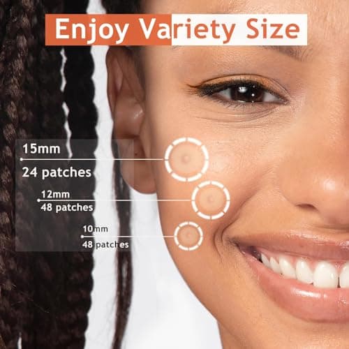 Dazzlook Ultra Pimple Patches - Hydrocolloid Acne Patch for Covering Zits and Blemishes Breakouts Spot Acne Dots Stickers for Face and Skin (120 count) 3 Size Day and Night Use - Thumbnail 6
