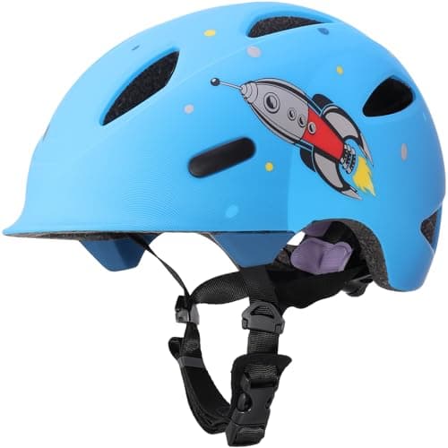 AUMENTAR Kids Bike Helmet with Built-in Sun Visor - 360° Adjustable Youth & Toddler Safety Gear for Cycling, Skating, Scooters - 2 Sizes for Ages 3-5-8-14 Years Child Infant Boys Girls S