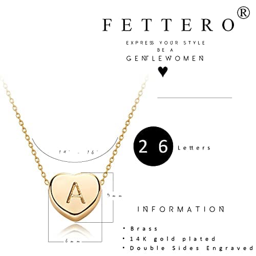 Tiny Gold Initial Heart Necklace-14K Gold Plated Handmade Dainty Personalized Letter Heart Choker Necklace For Women Necklace Jewelry - Thumbnail 4