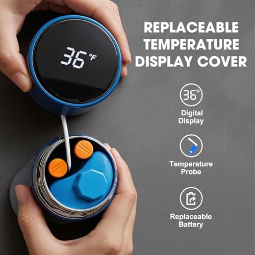 TSA Approved Insulin Cooler Travel Case, 60H Digital Display Diabetes Medication Cooler, Portable Refrigerated Medicine Case with Thermometer & Biogel Ice Pack (White) - Thumbnail 4