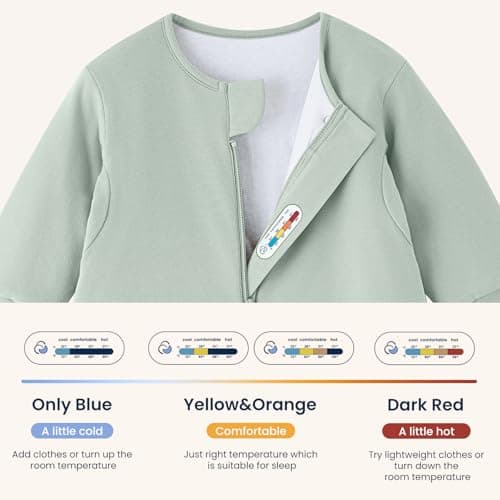 kaiya baby Unisex Toddler Sleep Sack with Feet 1.0 Tog Split Legs Sleep Sack 18-36Months, Sleep Bag Walker, Gifts for Boys & Girls, Pea Green - Thumbnail 6