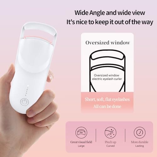 Heated Eyelash Curler with LED Display, Rechargeable Lash Curler with Adjustable Temperature, Auto-Off, Natural & Long-Lasting Curl - Thumbnail 4